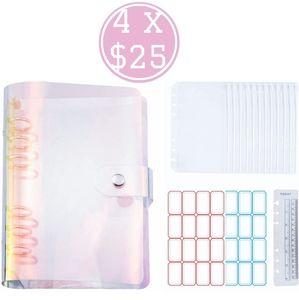 Budget Binder clear Raibow